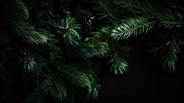 Christmas Tree Branches Festive Background
