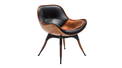 Modern furniture minimalism chair stylish cutout isolated on transparent background