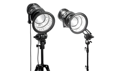 Professional studio light isolated on transparent background