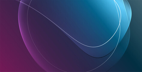 Colorful transparent flowing fluid shapes with glow effect geometric background. Wavy lines round forms. Vector illustration For Wallpaper, Banner, Background, Card, Book Illustration, landing page