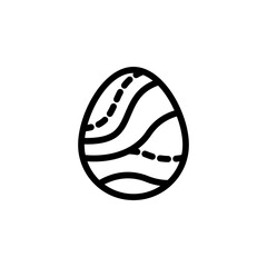 Easter egg line icon
