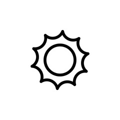 Sun line icon for apps and websites