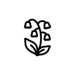 Lily of the valley line icon