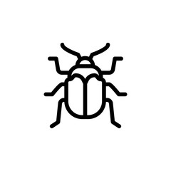 Beetle line icon for apps and websites