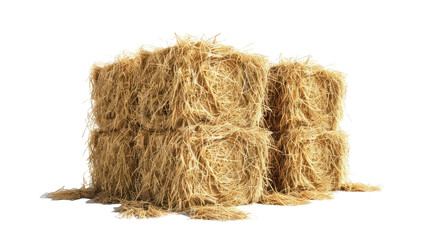  Square Hay Bale Isolated on Transparent Background.png - obrazy, fototapety, plakaty