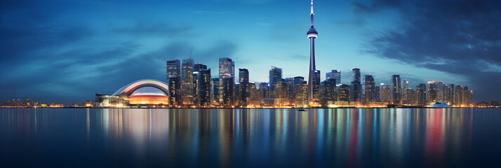 Magnificence Of The CN Tower: A Marvelous Piece Of Architecture Against The Backdrop Of Toronto Cityscape