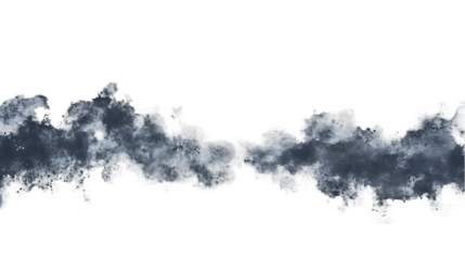 White watercolor stain isolated on transparent background