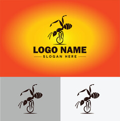 Ant Logo insects icon company brand business ant logo template editable vector