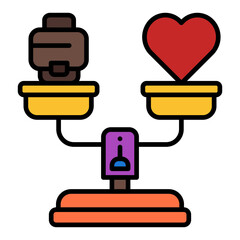   WorkLifeBalance line filled icon