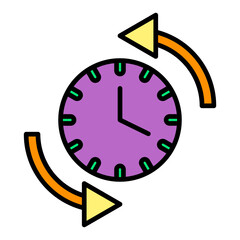   ChangingTimes line filled icon