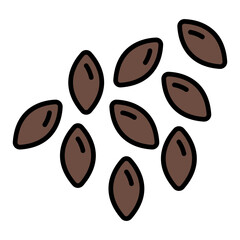   Flaxseeds line filled icon
