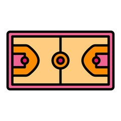   Basketball Court line filled icon