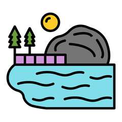   Summer Vibes line filled icon