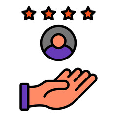   Loyalty line filled icon