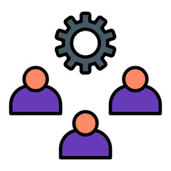   Empowerment line filled icon