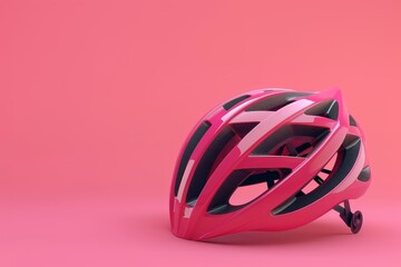 Cycling Helmet and Bicycle in the concept of biking and fitness