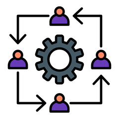   Connection line filled icon