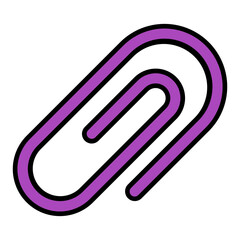 paperclip line filled icon