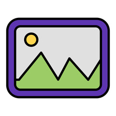 image line filled icon