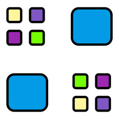 grid line filled icon