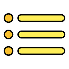 Fototapeta premium menu line filled icon