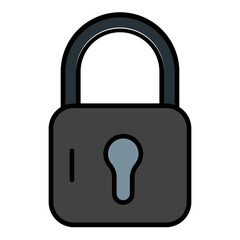 lock line filled icon