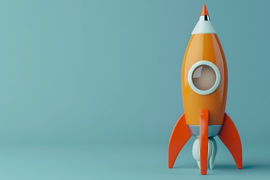 Rocket in the concept of creative innovation