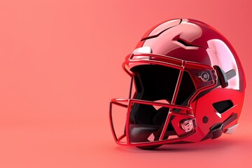 Fototapeta premium Helmet and Football in the concept of playing American football