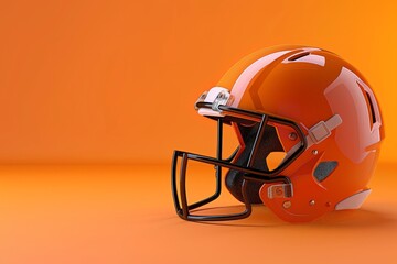 Fototapeta premium Helmet and Football in the concept of playing American football