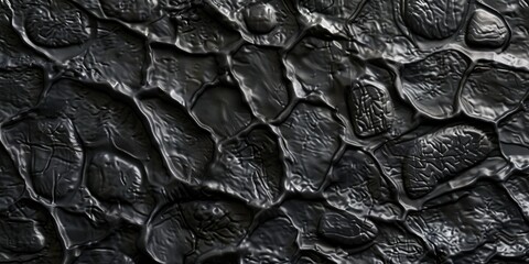 Textured black stone wall background with uneven, rustic surface pattern.