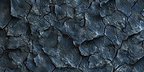 Dark gray textured background of cracked stone or dried mud, suitable for graphic design or wallpaper.