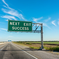 Next Exit Sucess highway sign 