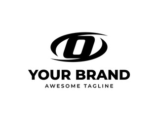 Abstract revolving letter O modern logotype design for Universal company