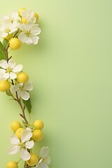 flowers on a green background