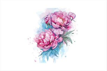 Colorful New Creative Watercolor floral flower design