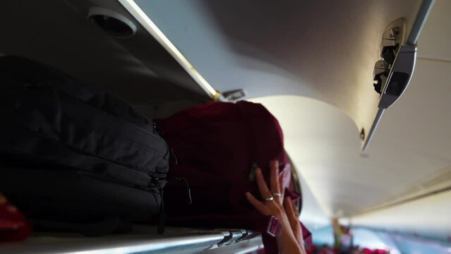 Finding space for your carry-on luggage on the plane
