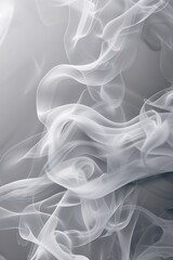 Fototapeta premium White Smoke Billowing Against a Grey Background