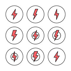 Lightning icon vector illustration. electric sign and symbol. power icon. energy sign