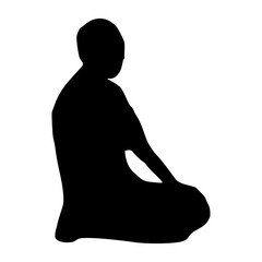 silhouette of prostration and bowing movements in prayer