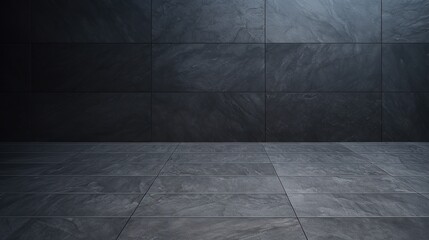 wall surface background with black marble stone texture. Home interior and floor ceramic wall tiles