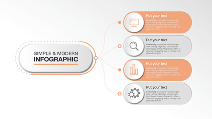 Fresh and concise infographic design. Vector infographic template.
