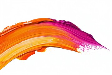 Paint brush stroke isolated on white background Generative Ai 