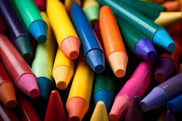 Diverse Colors of Creativity: A Vibrant Array of Artist's Crayons