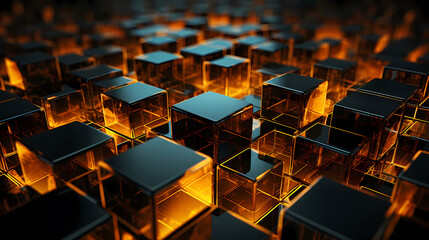 Obraz premium Abstract cube geometric shapes background