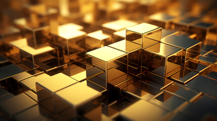 Abstract cube geometric shapes background