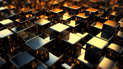 Fototapeta premium Abstract cube geometric shapes background