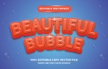 Beautiful liquid editable text effect style template