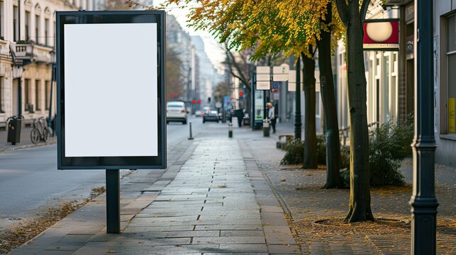 blank billboard on the street