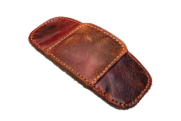 Patch of leather isolated on transparent background Generative Ai 