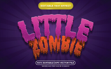 Zombie island editable text effect cartoon style